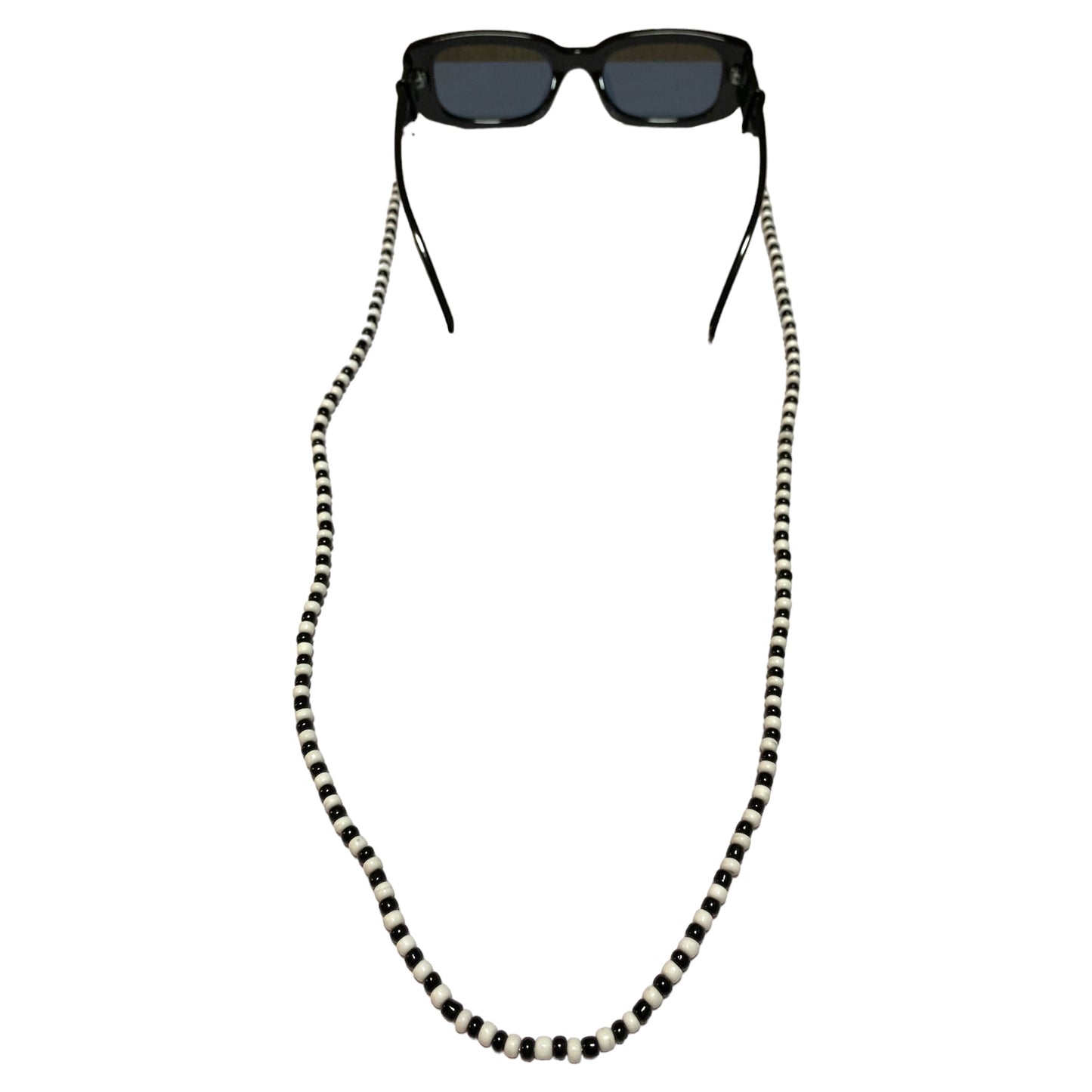 Eyestylers Beaded Bi-Colour Glasses Chain – Black & White