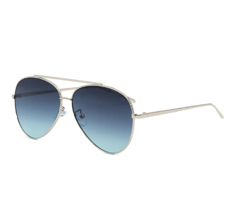 Amelia Sunglasses – Silver/Blue Gradient