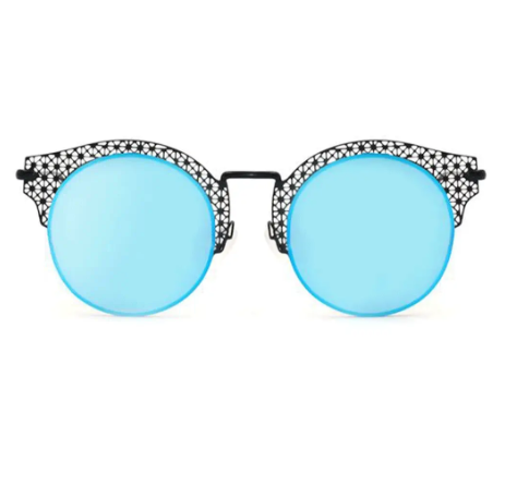 Angel Sunglasses – Black/Ice Blue Mirror