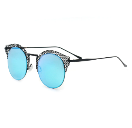 Angel Sunglasses – Black/Ice Blue Mirror